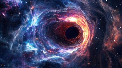 Canvas Print - cosmic gateway through dimensions a journey beyond space and time exploring interstellar wormholes a