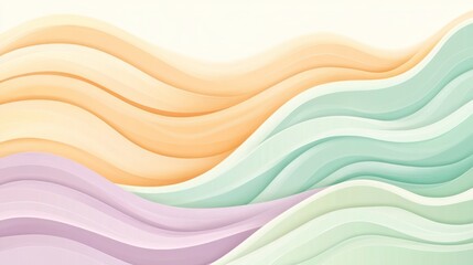 Poster - Abstract Pastel Waves Background for Modern Design and Presentation