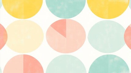 Poster - Pastel Geometric Circle Pattern: Soft Colors and Modern Design