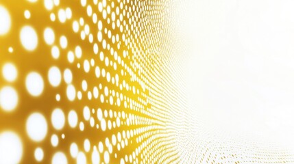 Poster - Abstract Golden Halftone Dots Pattern Gradient Background Illustration