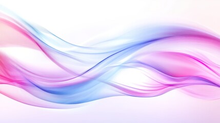 Poster - Abstract Flowing Gradient Waves Background in Blue, Pink, and Purple Colors