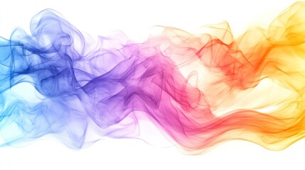 Poster - Abstract gradient smoke design flowing smoothly across a white background