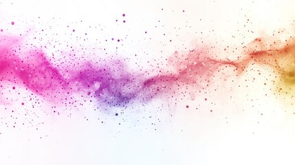 Poster - Abstract Colorful Nebula Cloud with Particles on White Background
