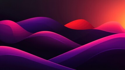Poster - Abstract Colorful Wavy Lines Background with a Modern and Futuristic Feel