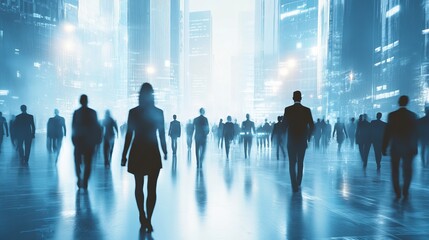 Poster - Innovative business team collaboration with financial firm professionals showcasing enterprise resource planning (erp) and digital technology integration for modern human resource management and corpo