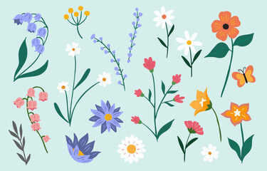 Wall Mural - flower object element for spring holiday