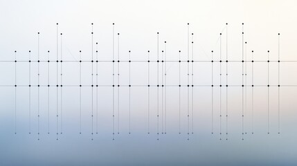 Poster - Minimalist Data Visualization: Network Connection on Gradient Background