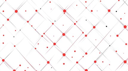 Fototapete - Modern Abstract Background with Red Circles and Lines on White Surface
