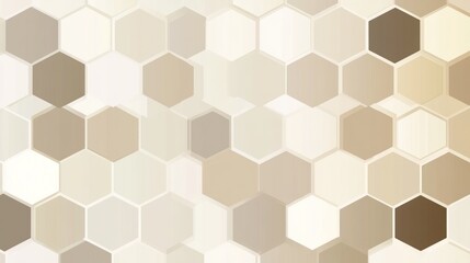 Poster - Beige and Brown Honeycomb Pattern Background with Neutral Color Palette