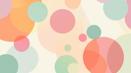 Poster - Pastel Colored Circles Creating a Soft and Playful Abstract Background