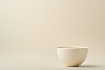 Wall Mural - Cream Ceramic Bowl - Minimalist Design