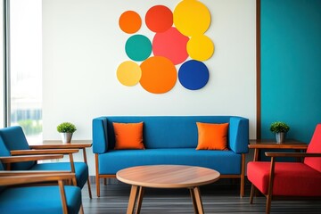 Poster - Cozy Living Room Featuring Comfortable Couch Stylish Chairs and Elegant Table Creating an Inviting Atmosphere Perfect for Relaxation and Socializing