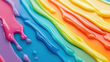 Poster - Vibrant Rainbow Paint Palette Displaying a Spectrum of Colorful Shades Perfect for Artistic Expression and Creative Inspiration in Any Creative Project