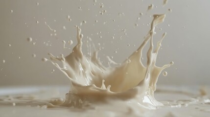 Aufkleber - Splash of Creamy Liquid Creating Dynamic Ripples