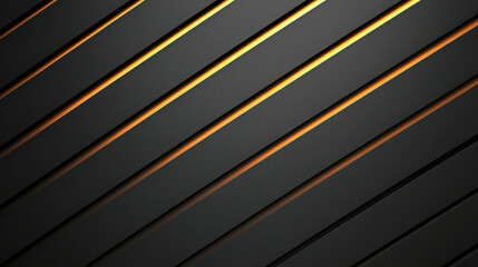 Poster - Sleek Black Background with Radiant Energy Stripes for Modern Design and Aesthetic Appeal