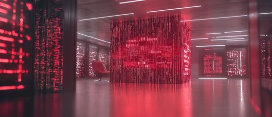 Poster - Futuristic Data Cube: A Glimpse into the Digital Realm