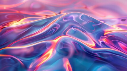 Fototapete - Abstract picture micro light sparkling particle represent data flow vivid flowing wave with high tech background, create digital effect scene perfect for energetic and fantasy wallpaper design. AIG53.