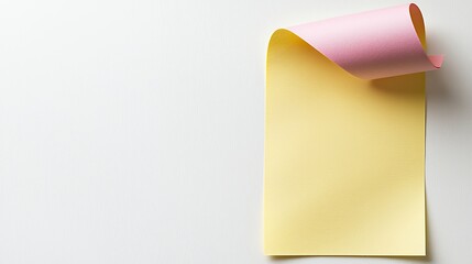 Colorful Sticky Note on Light Gray Background