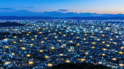 Poster - night cityscape: a network of connections