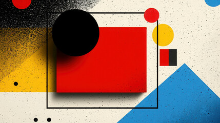 Fototapete - Contemporary Abstract Art Design with Bold Shapes and Colorful Graphics for Modern Layouts