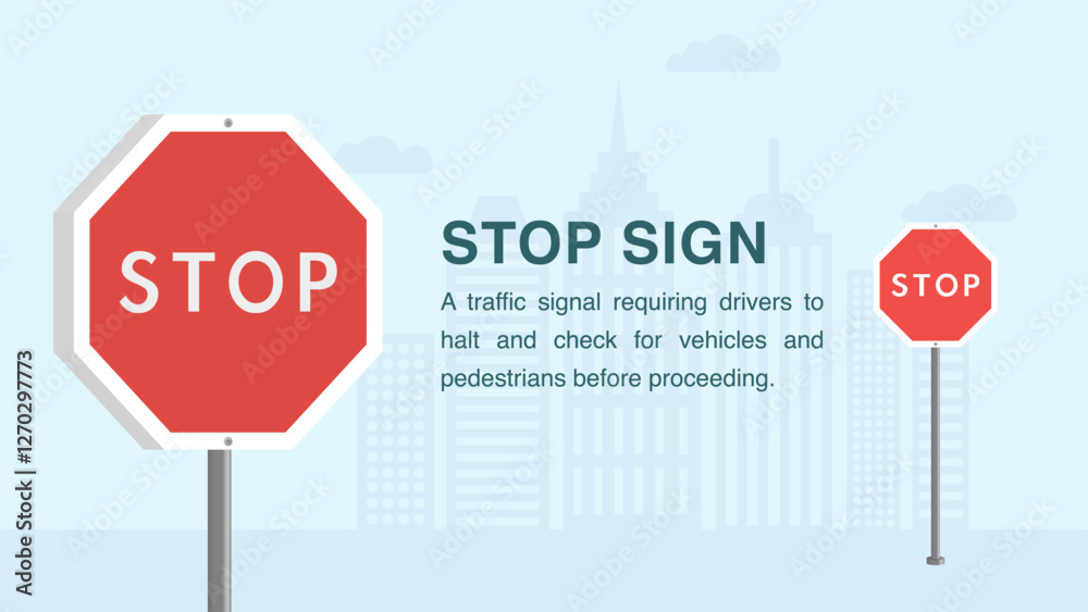 Stop Sign Traffic Regulation Rule Vector: Essential Signal for Safe ...