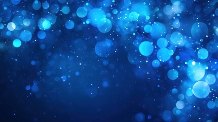 Wall Mural - Abstract Blue Bokeh Background: Celestial Sparkle