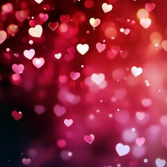 Poster - Colorful Heart Shapes Floating on a Soft Background, Perfect for Valentine's Day and Romantic Themes, Capturing Love and Affection in a Vibrant Way