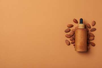 Wall Mural - Skin care and body care concept - almonds, almond oil