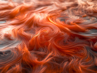 Poster - fiery swirls: a close-up captures the mesmerizing beauty of fiery swirls, with intricate patterns an