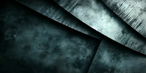 Poster - abstract industrial texture: a close-up shot revealing a complex pattern of overlapping metal plates
