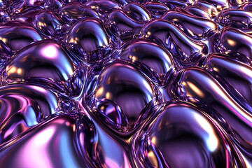 Fototapete - abstract metallic surface: an abstract close-up showcases a rippling, reflective metallic surface wi