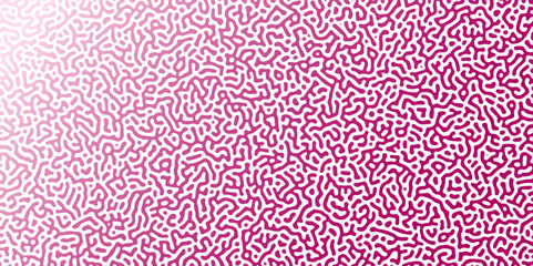 Abstract Reaction-diffusion Turing pattern natural texture pink and whit gradient color scheme. Linear design with biological algorithm psychedelic background. Reaction-diffusion or truing patter