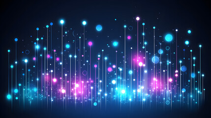 Aufkleber - Vibrant light display digital space abstract artwork colorful environment aesthetic viewpoint visual concept