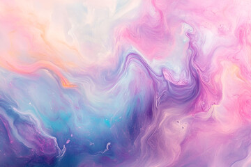 Fototapete - celestial canvas: swirls of pastel hues blend in a mesmerizing dance, creating an ethereal abstract 