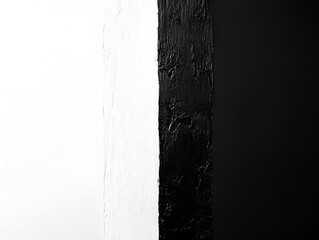 Fototapete - monochrome contrast: a striking composition featuring a bold juxtaposition of black and white textur