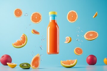 Wall Mural - Fresh Grapefruit Juice - A Vibrant Summer Drink