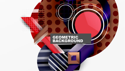 Poster - Abstract design with layered geometric shapes