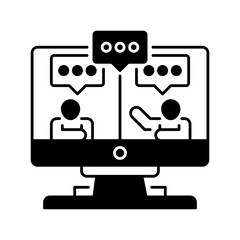 Poster - Virtual Meeting line icon. Universal creative premium symbol. Vector sign icon logo template. Vector illustration