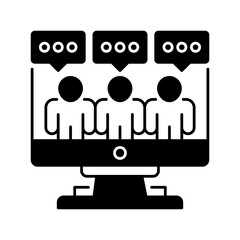 Poster - Virtual Meeting line icon. Universal creative premium symbol. Vector sign icon logo template. Vector illustration