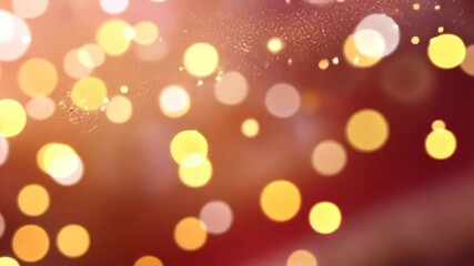 Poster - Golden bokeh lights transition for festive backgrounds and holiday celebrations