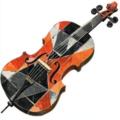 Wall Mural - geometric abstract cello design