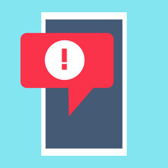 Fototapete - premium vector | phone notifications icon in flat style. template for iphone. smartphone message int