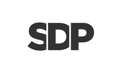 Poster - SDP logo design template with strong and modern bold text. Initial based vector logotype featuring simple and minimal typography. Trendy company identity.