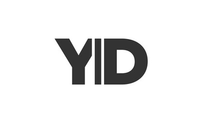 Poster - YID logo design template with strong and modern bold text. Initial based vector logotype featuring simple and minimal typography. Trendy company identity.