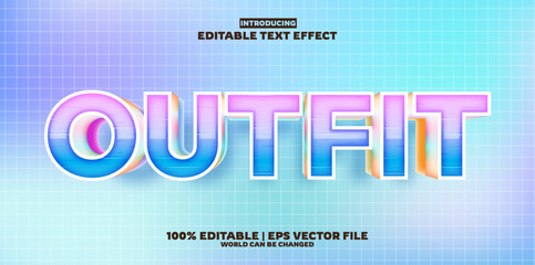 Poster - New Outfit editable text effect in new modern trend style