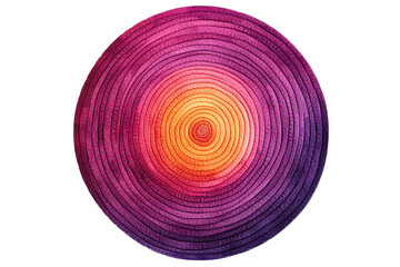 Poster - Voice sound concept. Colorful abstract circular pattern with gradients in vibrant purple, pink, and orange.