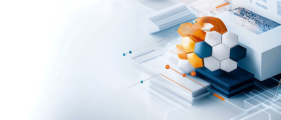 Poster - Innovative digital design concepts virtual space graphic art modern environment abstract viewpoint technology integration