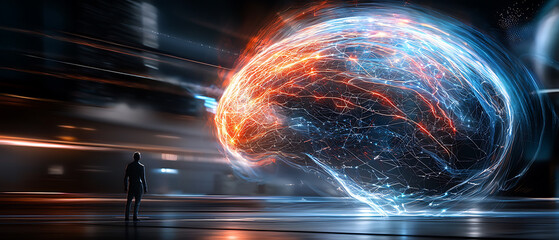 Poster - Exploring the boundless realms of artificial intelligence digital universe concept art futuristic abstract visualization