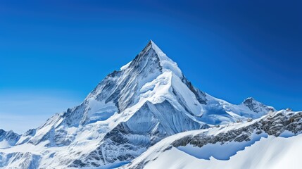 Canvas Print - peak blue white and black