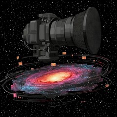 Wall Mural - cosmic camera captures galactic spiral in deep space